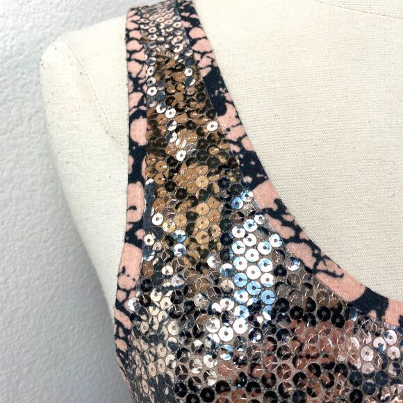 Silence & Noise Sequin Tunic Tank Top Small Whimsy Fairy Goth Boho Festival Glam - Picture 3 of 14